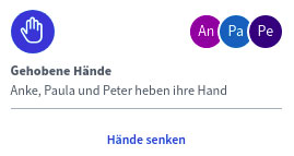 BigBlueButton Version 2.3 - Anzahl Hand heben